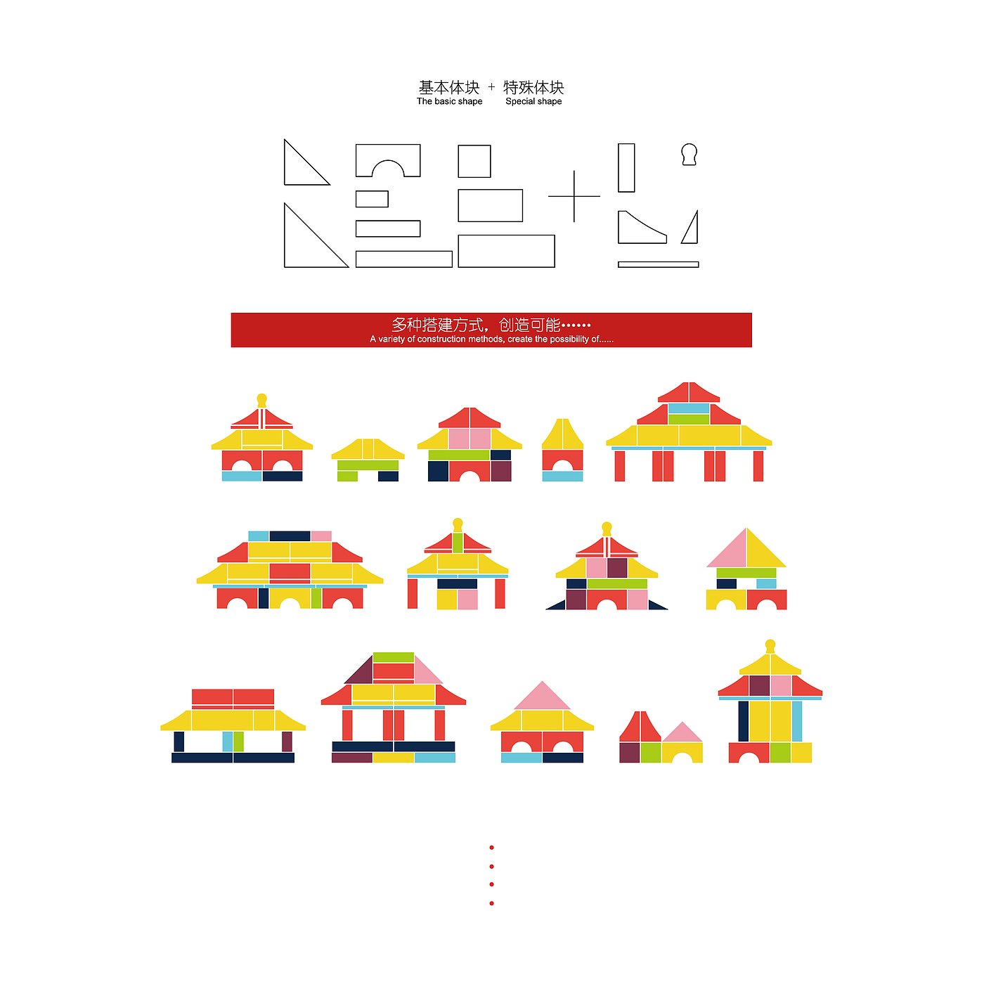 Chinese architectural culture，structure，Puzzle class，Children's building blocks，