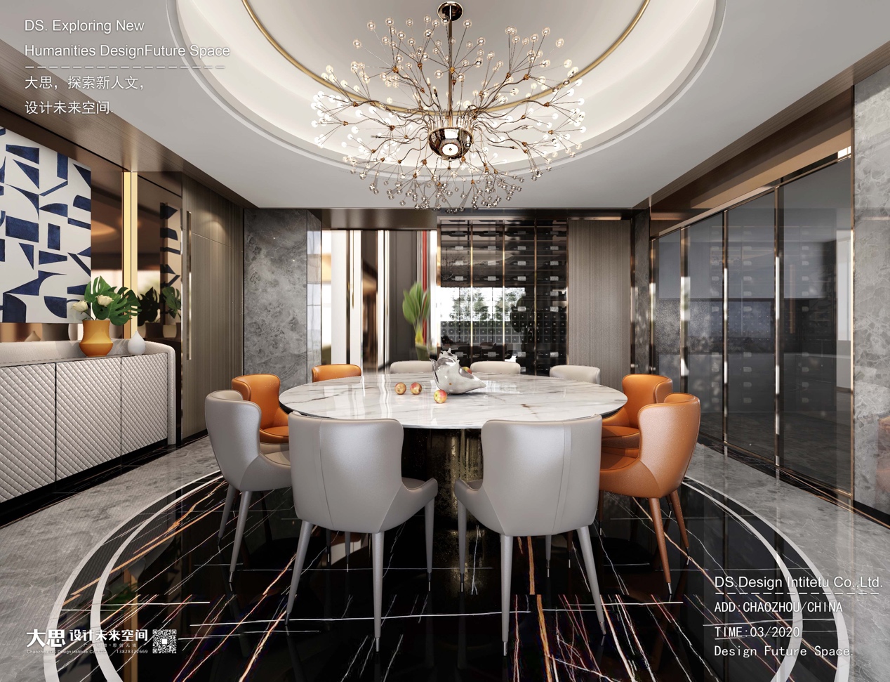 Interior design，Decoration design，Light luxury，Villa design，Home Furnishing，Building interior，Big thinking design，