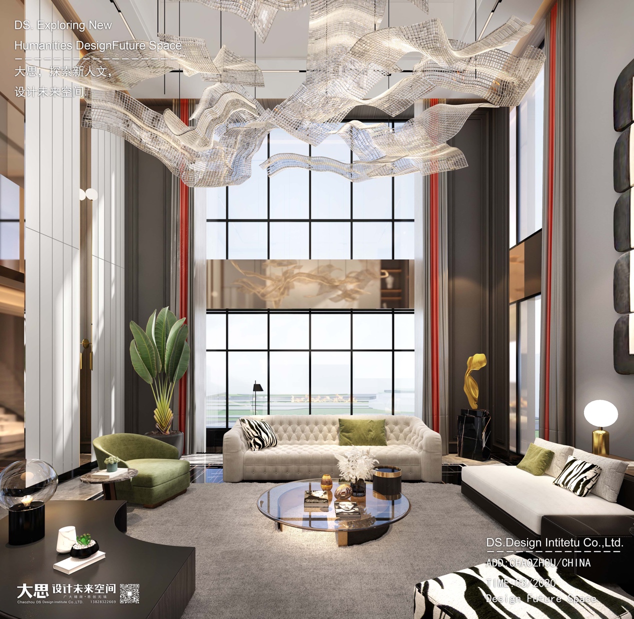 Interior design，Decoration design，Light luxury，Villa design，Home Furnishing，Building interior，Big thinking design，