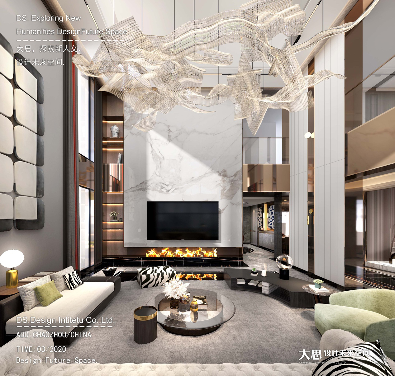 Interior design，Decoration design，Light luxury，Villa design，Home Furnishing，Building interior，Big thinking design，