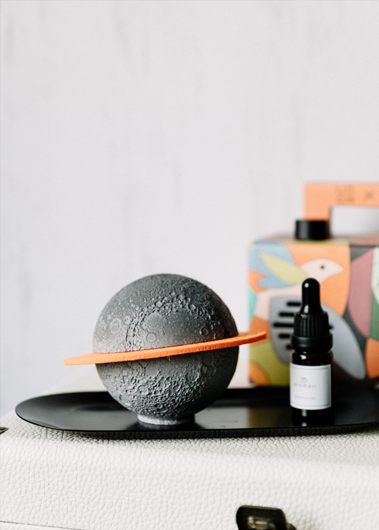 Concrete，Aromatherapy diffuser，Moon，