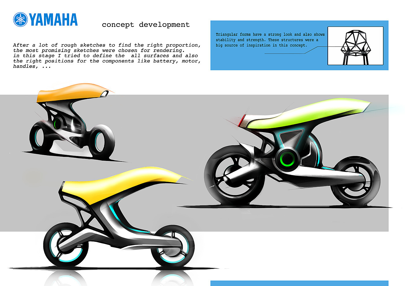 industrial design，Intelligent technology，Motorcycle design，Electric motorcycle design，design sketch，