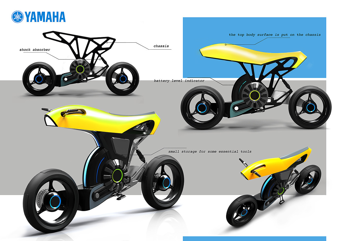 industrial design，Intelligent technology，Motorcycle design，Electric motorcycle design，design sketch，