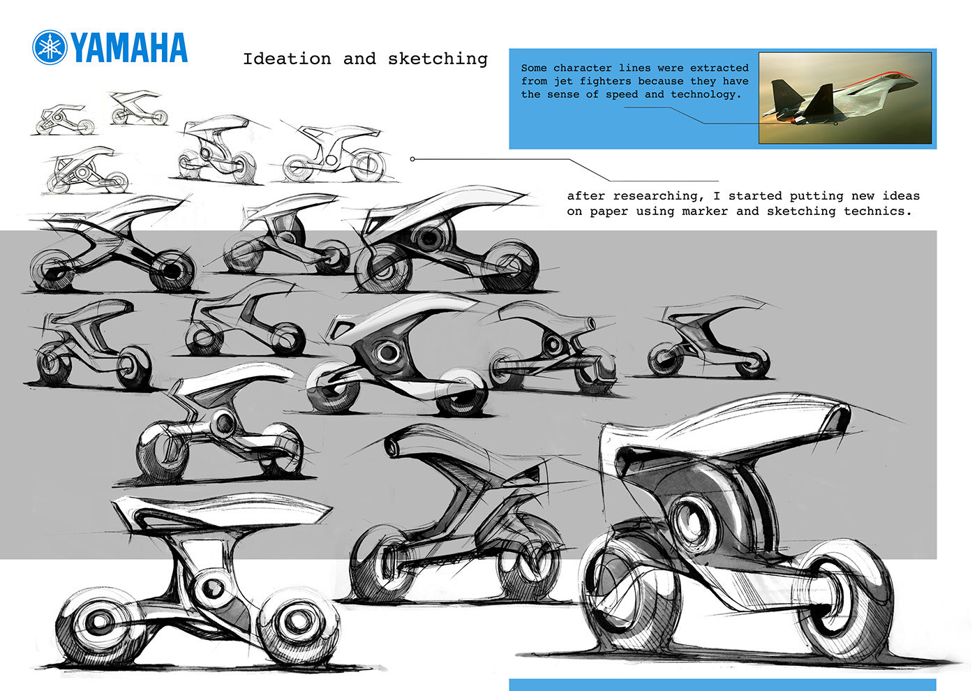 industrial design，Intelligent technology，Motorcycle design，Electric motorcycle design，design sketch，
