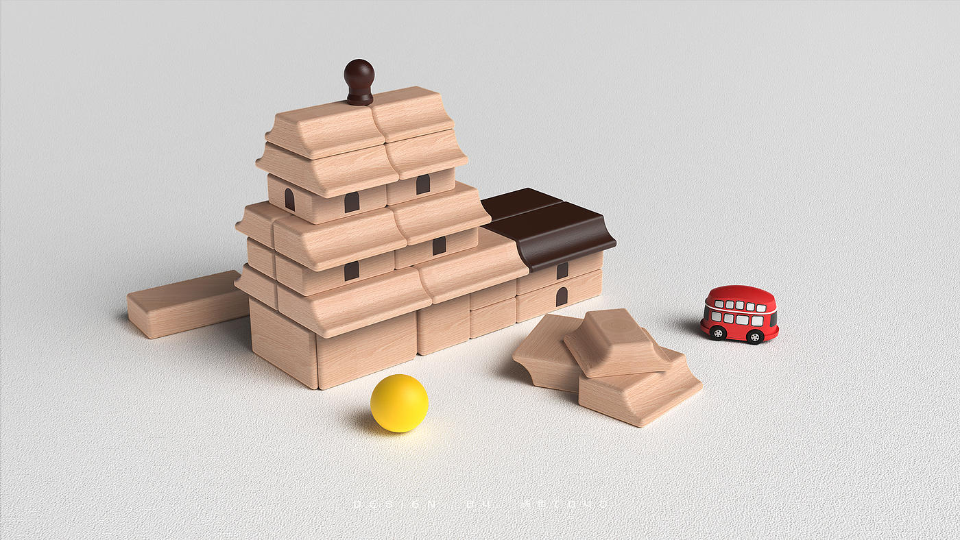 Chinese architectural culture，Puzzle class，structure，Children's building blocks，