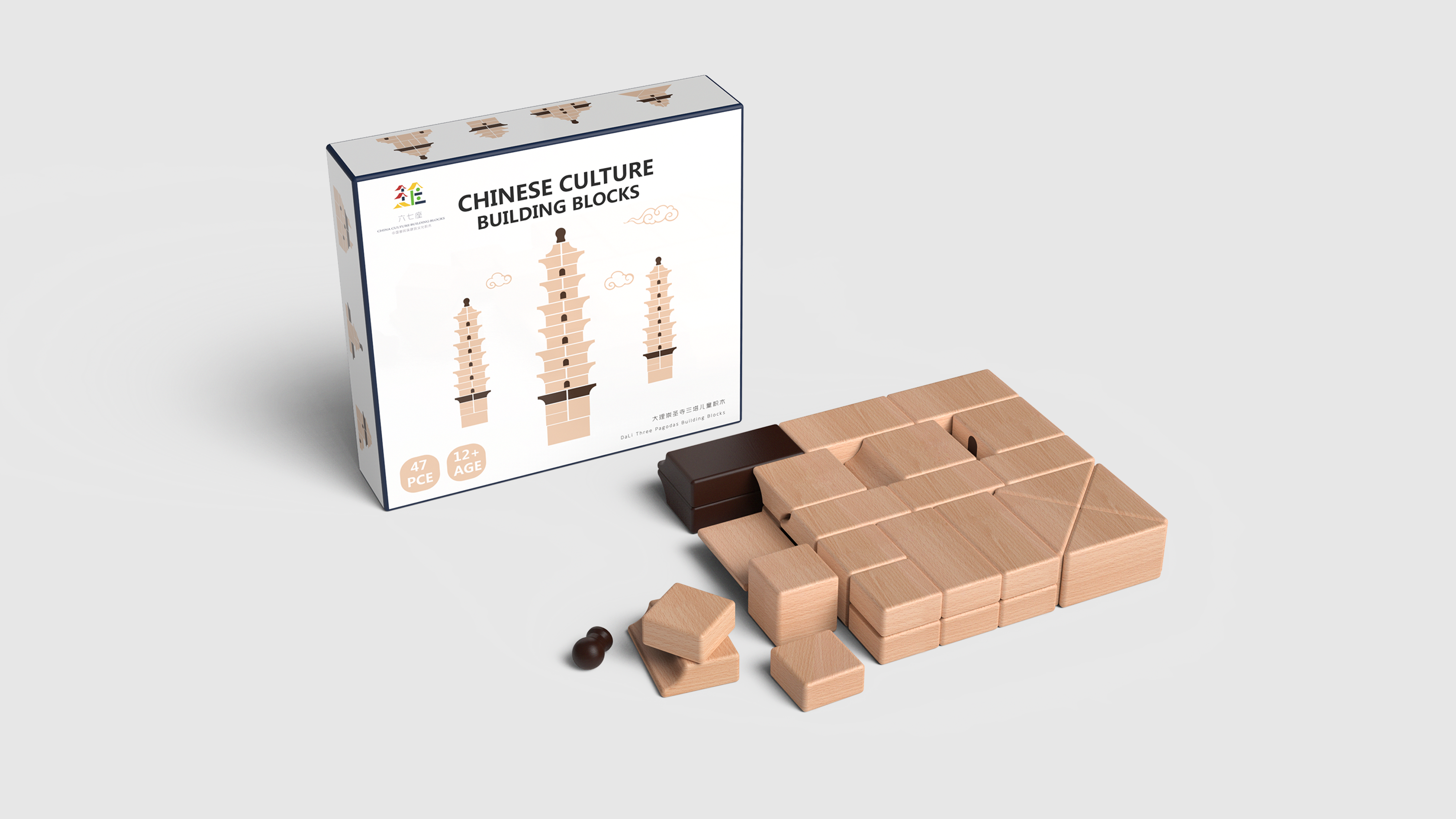 Chinese architectural culture，Puzzle class，structure，Children's building blocks，