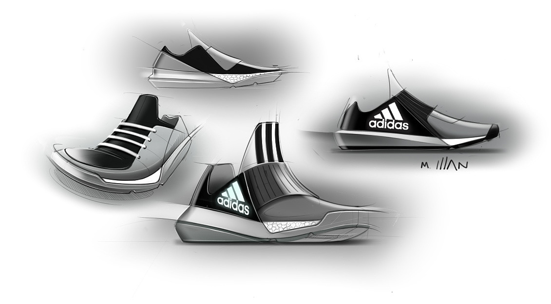 motion，comfortable，product design，shoes，Hand drawn，