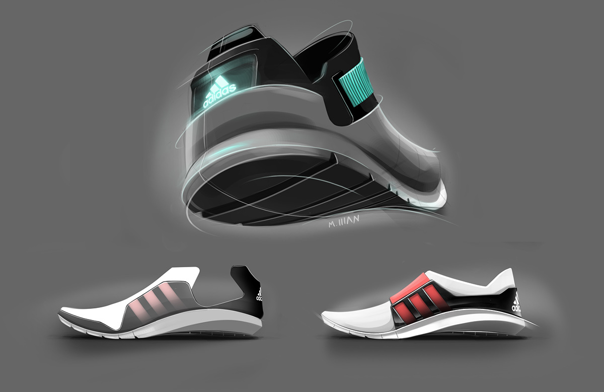 motion，comfortable，product design，shoes，Hand drawn，