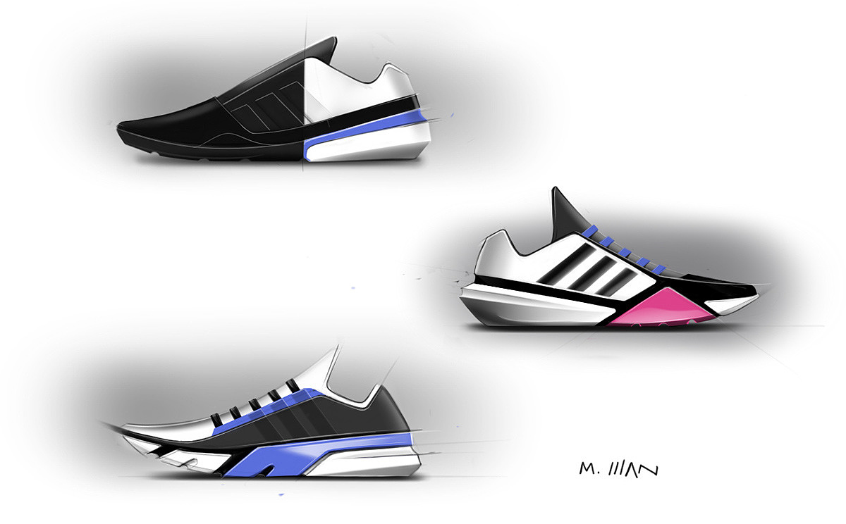 motion，comfortable，product design，shoes，Hand drawn，