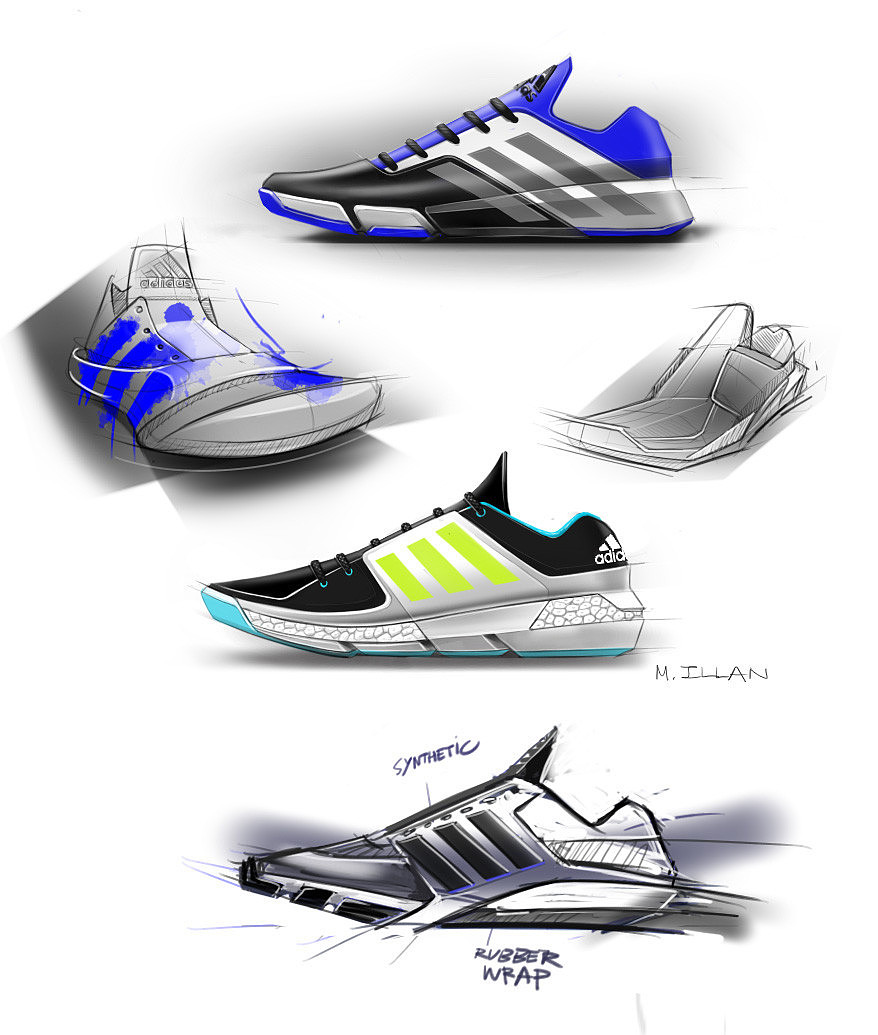 motion，comfortable，product design，shoes，Hand drawn，