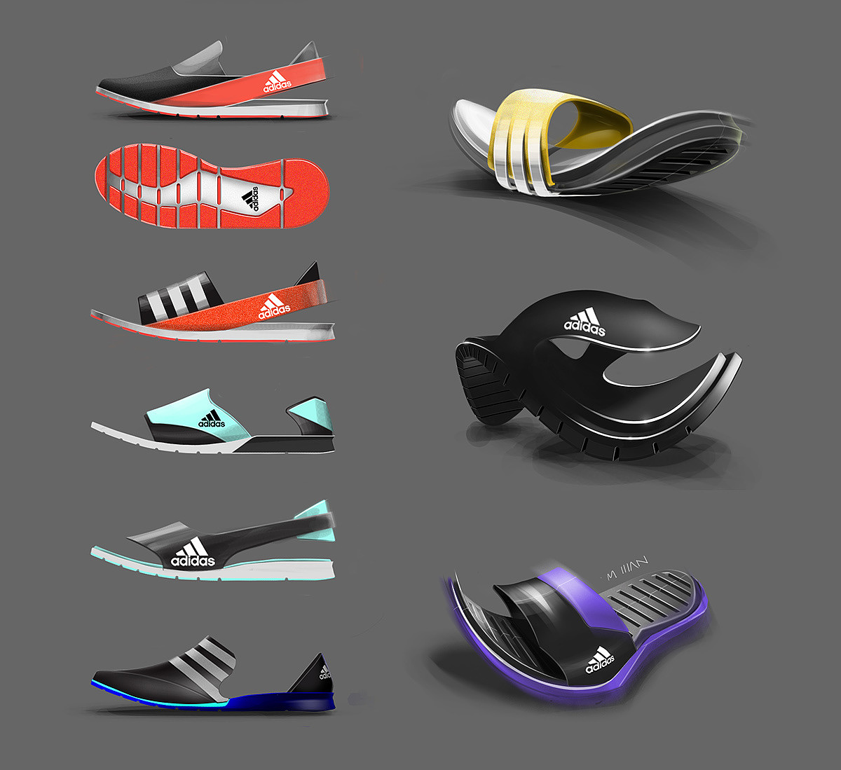 motion，comfortable，product design，shoes，Hand drawn，