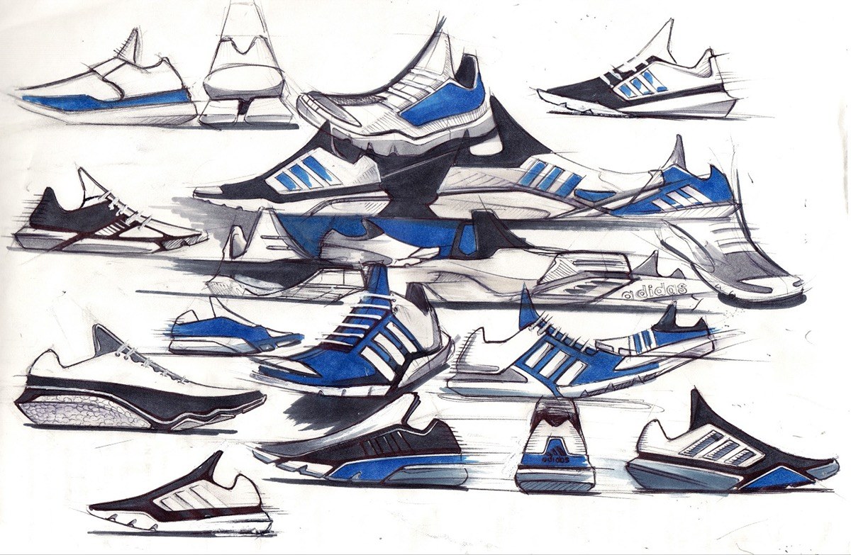 motion，comfortable，product design，shoes，Hand drawn，