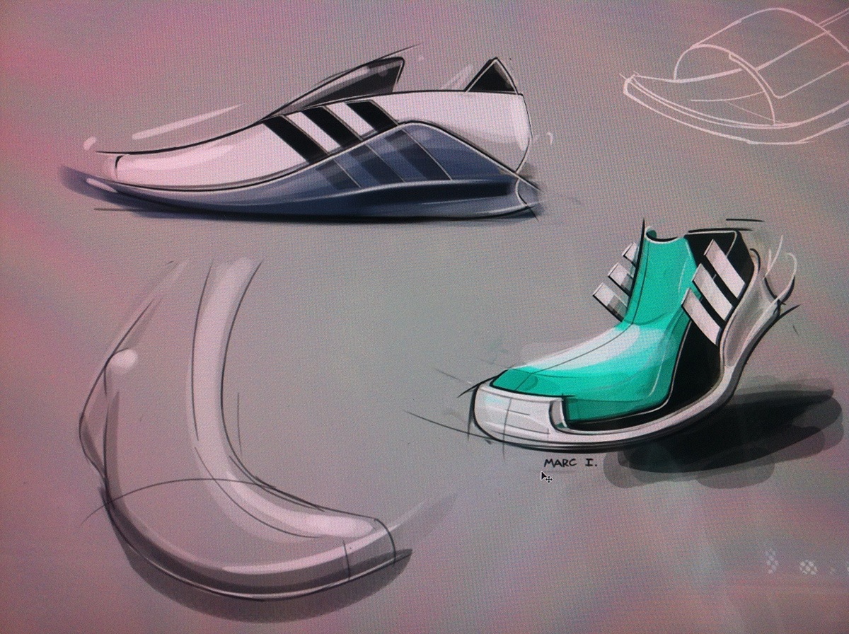 motion，comfortable，product design，shoes，Hand drawn，