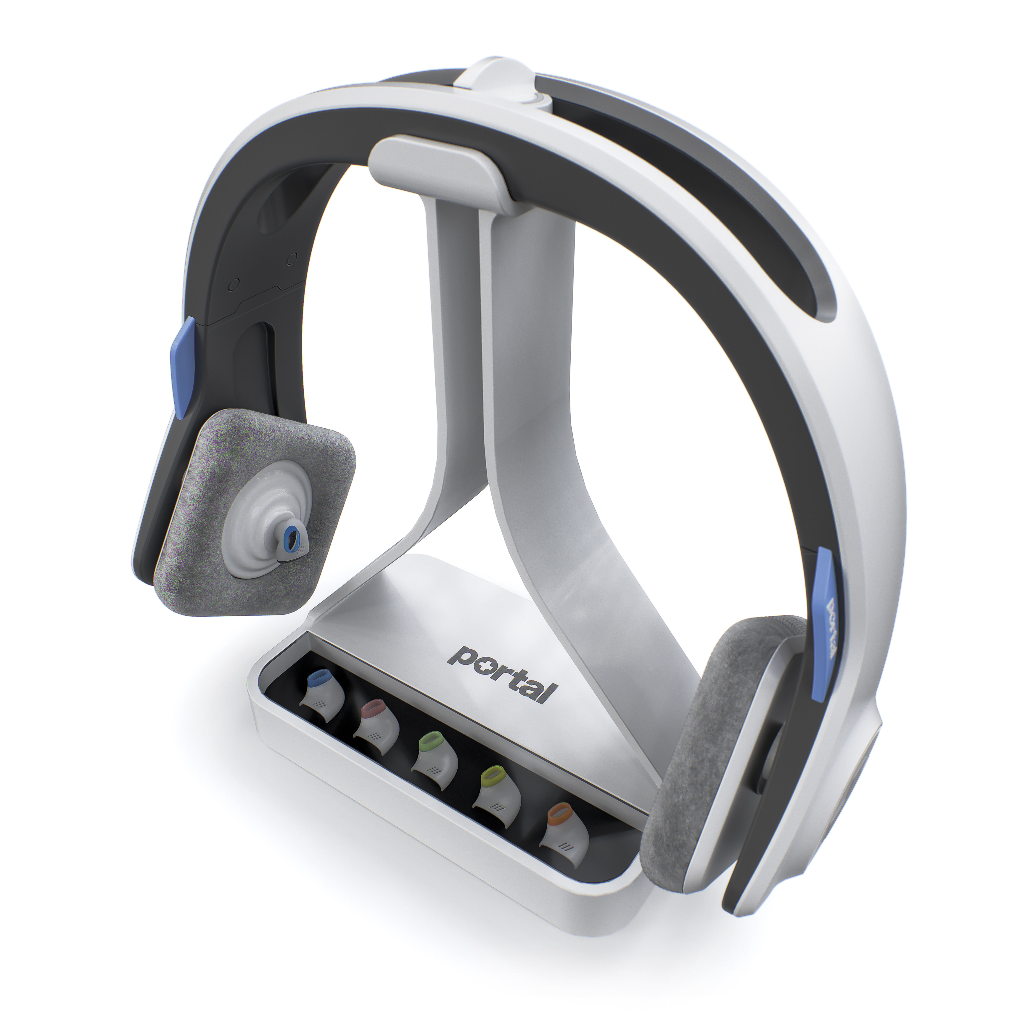 2018 red dot design concept award，Telemedicine Headset，Medical earphone，long-range，intelligence，white，Portal，household，