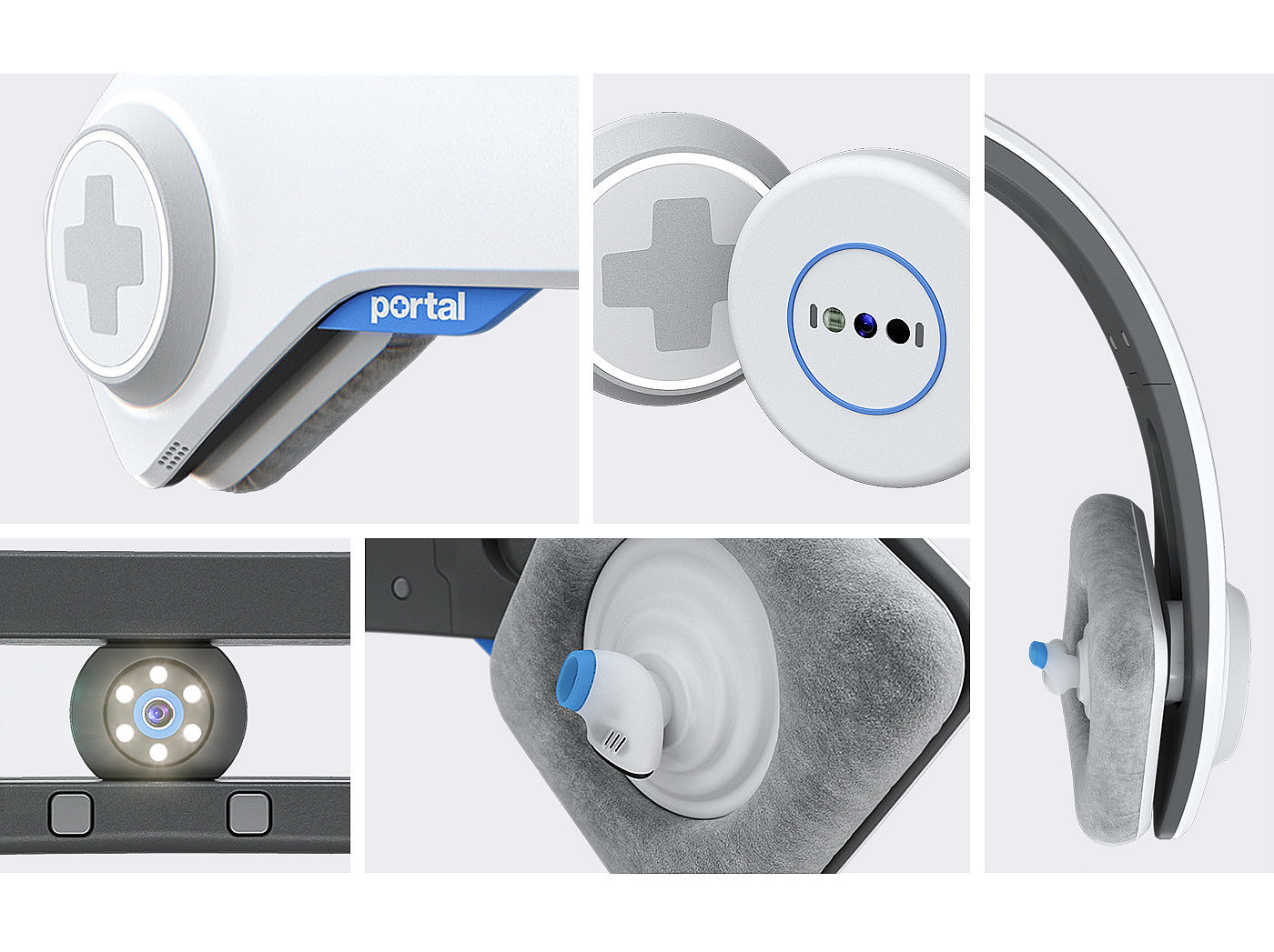 2018 red dot design concept award，Telemedicine Headset，Medical earphone，long-range，intelligence，white，Portal，household，