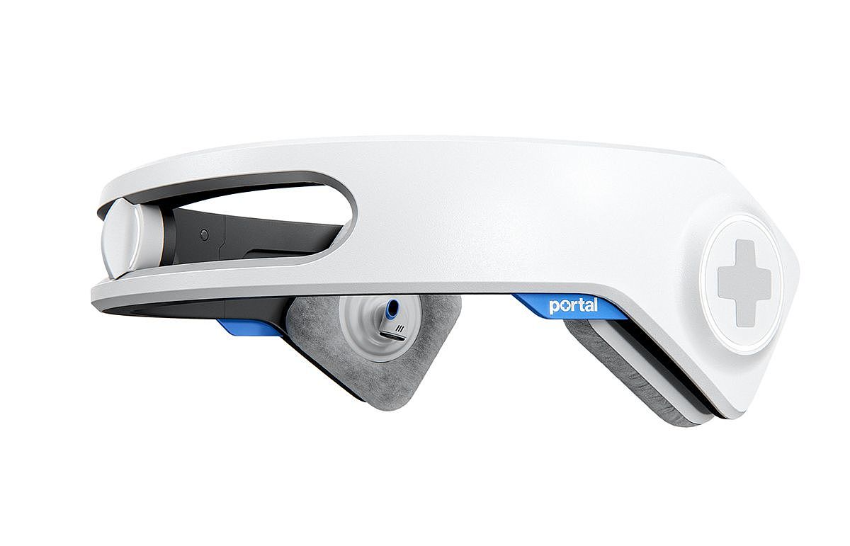 2018 red dot design concept award，Telemedicine Headset，Medical earphone，long-range，intelligence，white，Portal，household，