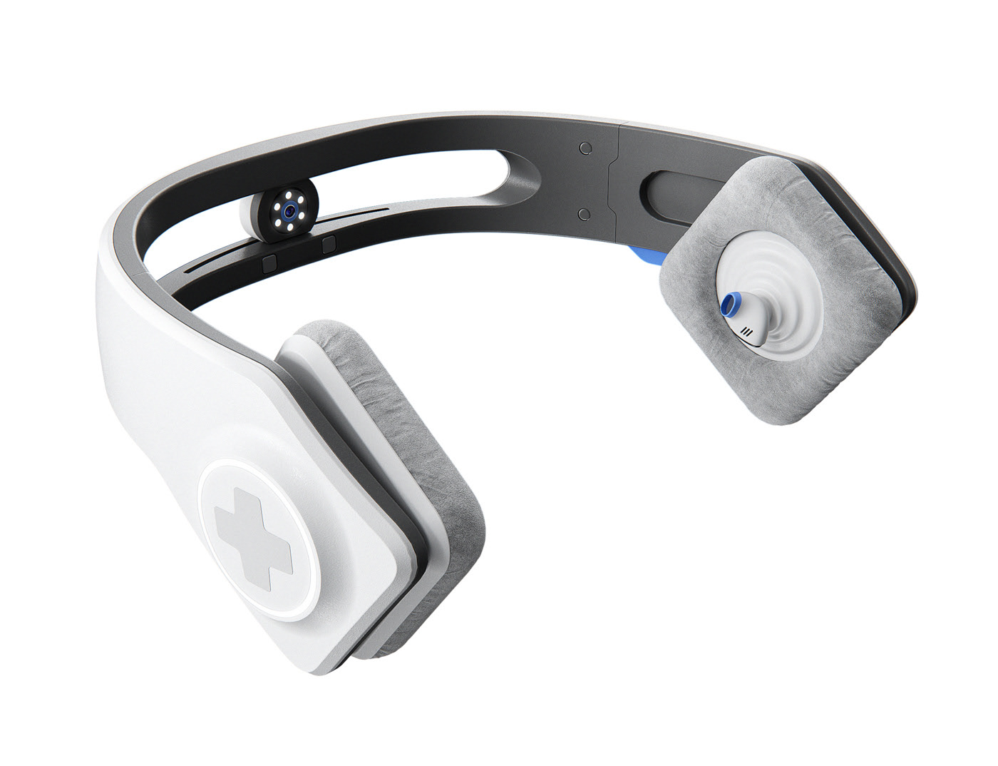 2018 red dot design concept award，Telemedicine Headset，Medical earphone，long-range，intelligence，white，Portal，household，