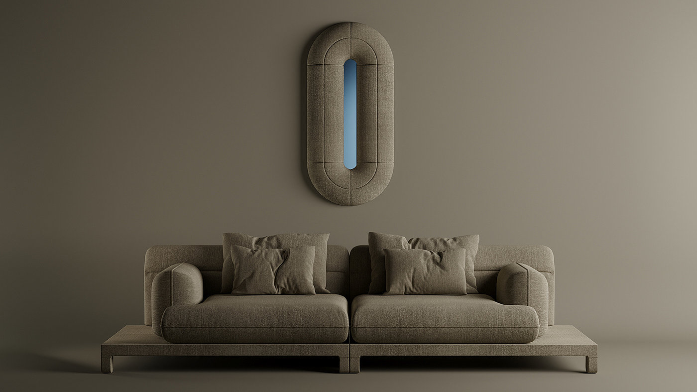 Roundish Mirror，装饰镜，室内设计，
