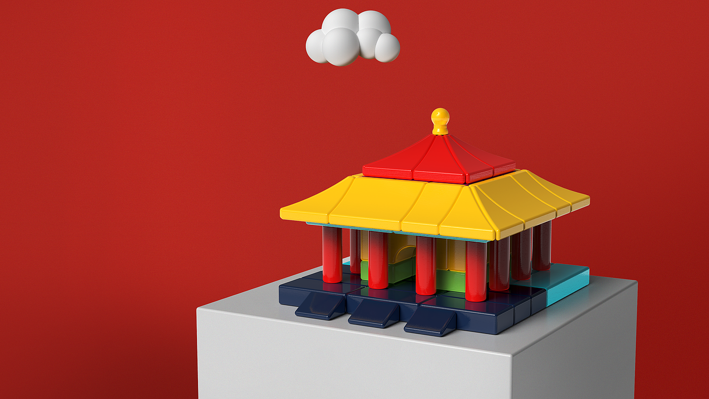 中国建筑文化，构建，益智类，儿童积木，