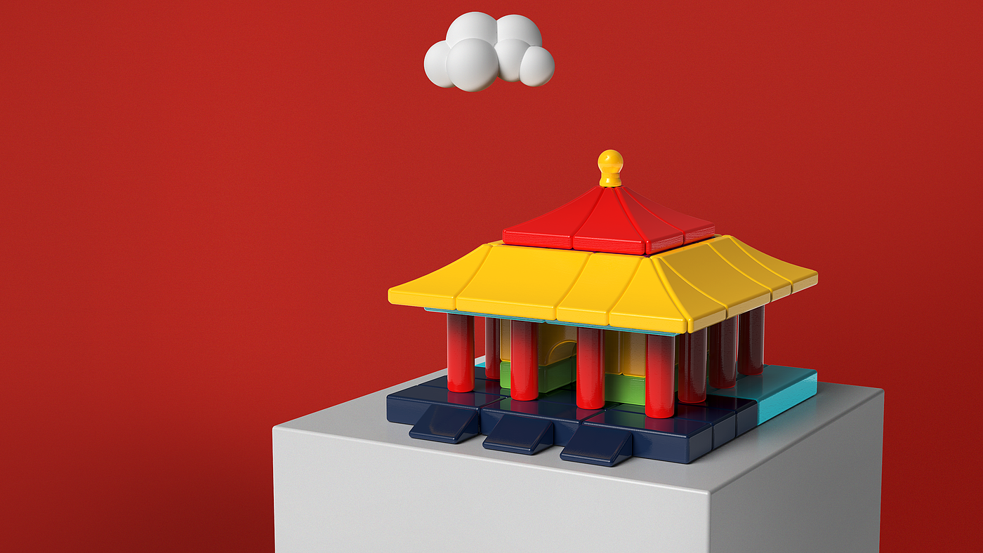Chinese architectural culture，structure，Puzzle class，Children's building blocks，