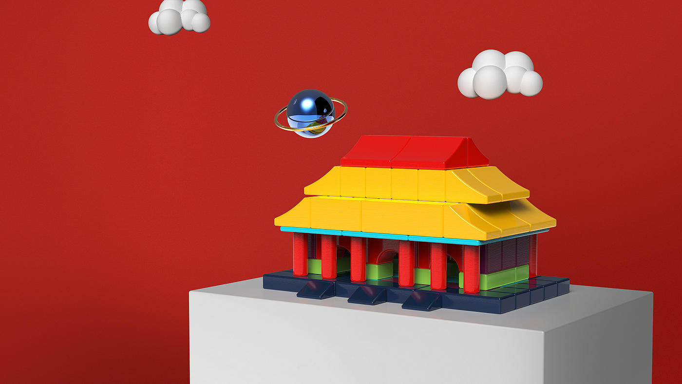 Chinese architectural culture，structure，Puzzle class，Children's building blocks，