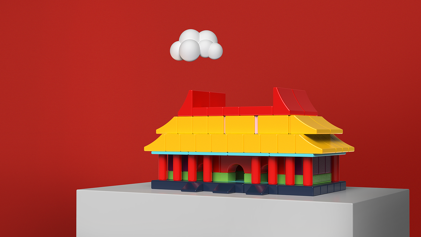 Chinese architectural culture，structure，Puzzle class，Children's building blocks，