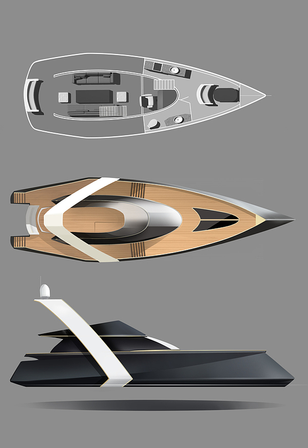 conceptual design，yacht，ship，