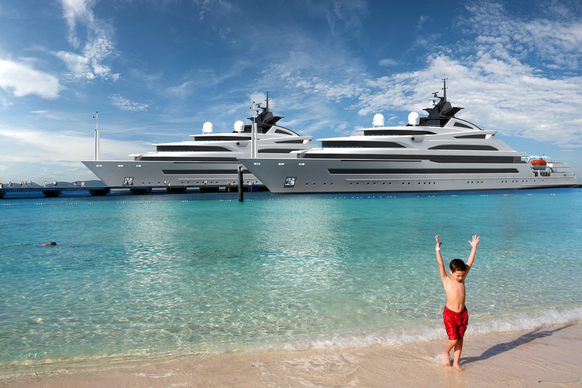 Cruise ship, yacht, navigation，