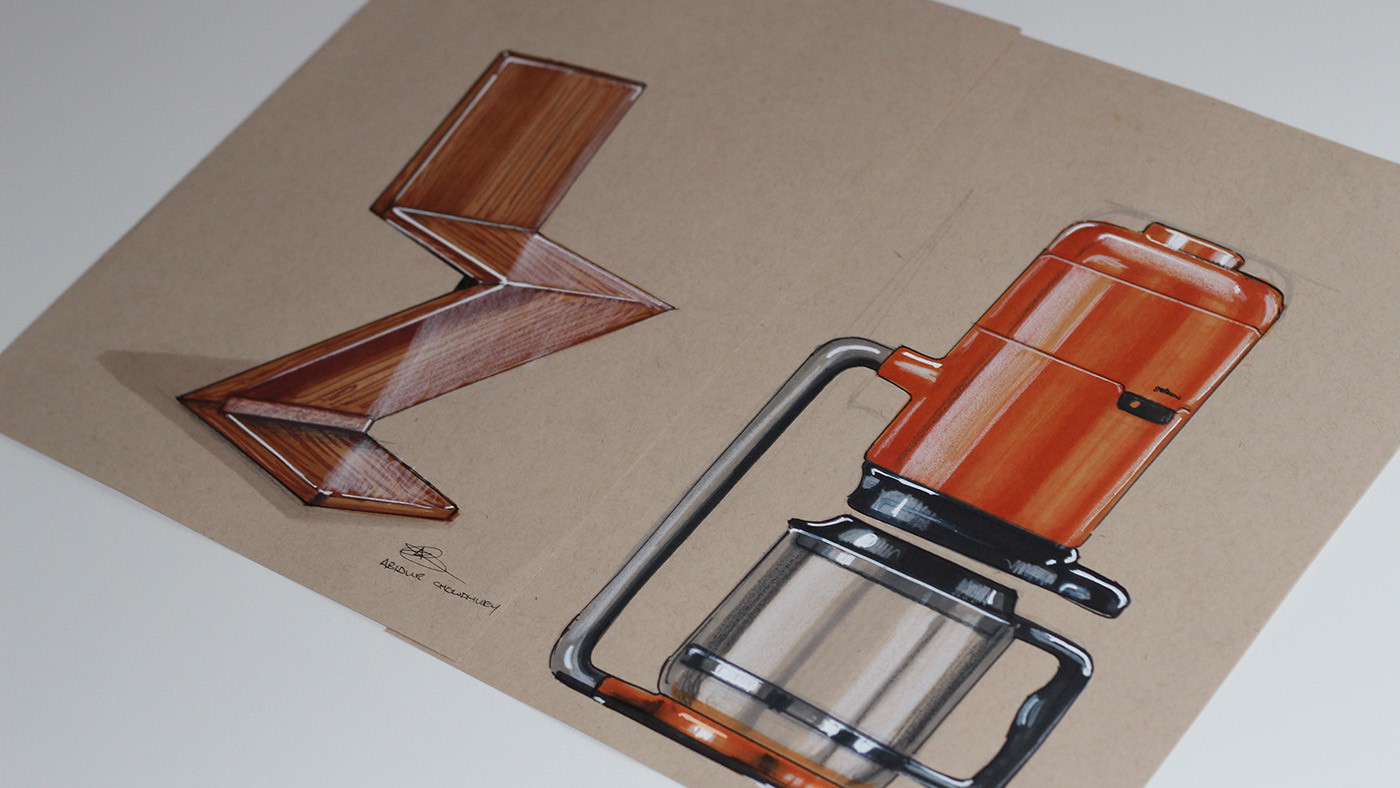 Hand drawn，product design，industrial design，Illustration，an electric appliance，