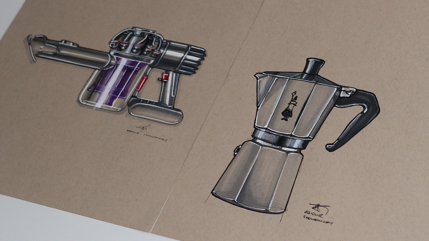 Hand drawn，product design，industrial design，Illustration，an electric appliance，