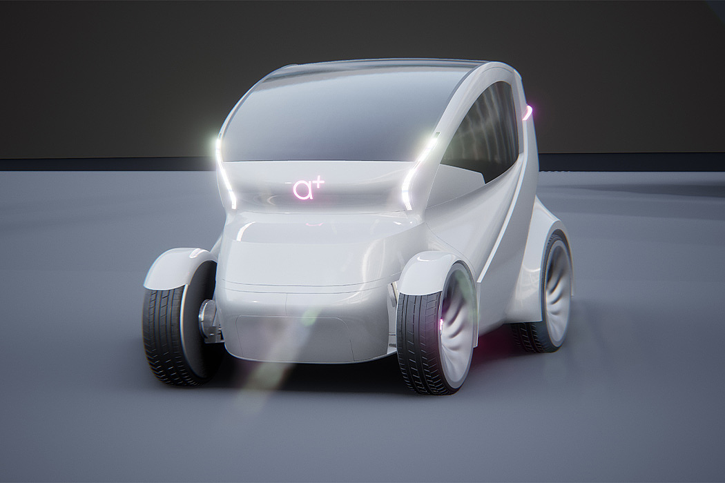 Two seater car，two-seater，Electric vehicle，Hand drawn sketch，Model rendering，
