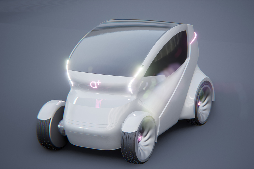 Two seater car，two-seater，Electric vehicle，Hand drawn sketch，Model rendering，