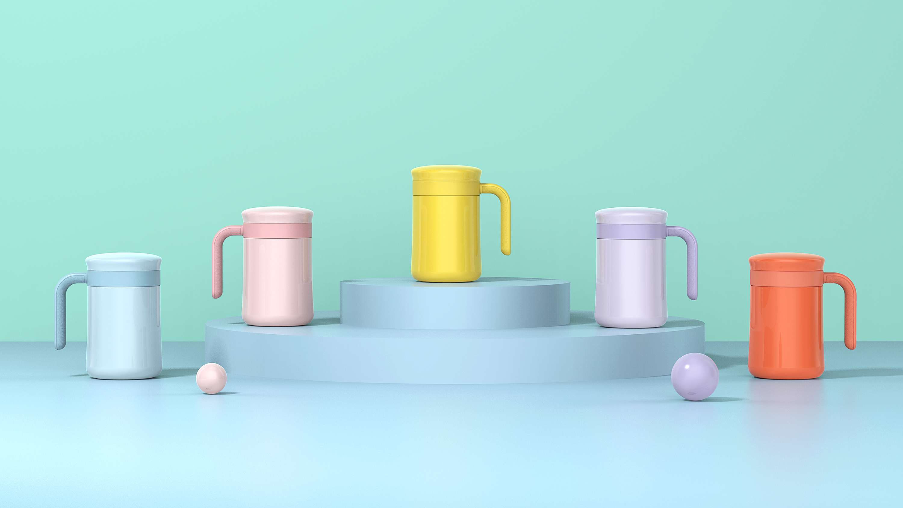 Tea making office Cup，young，Northern Europe，Millet design，Yike office Cup，