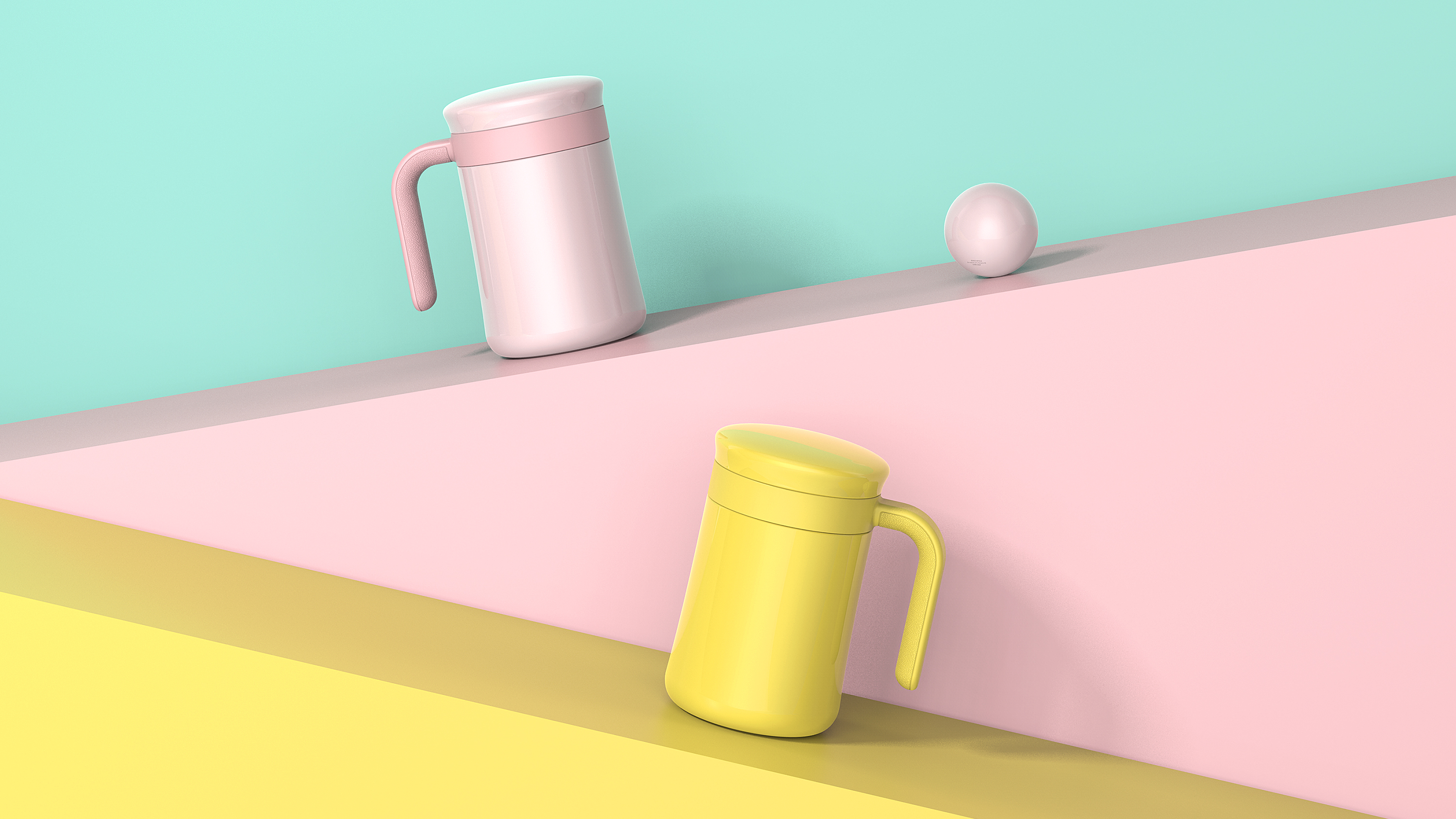 Tea making office Cup，young，Northern Europe，Millet design，Yike office Cup，