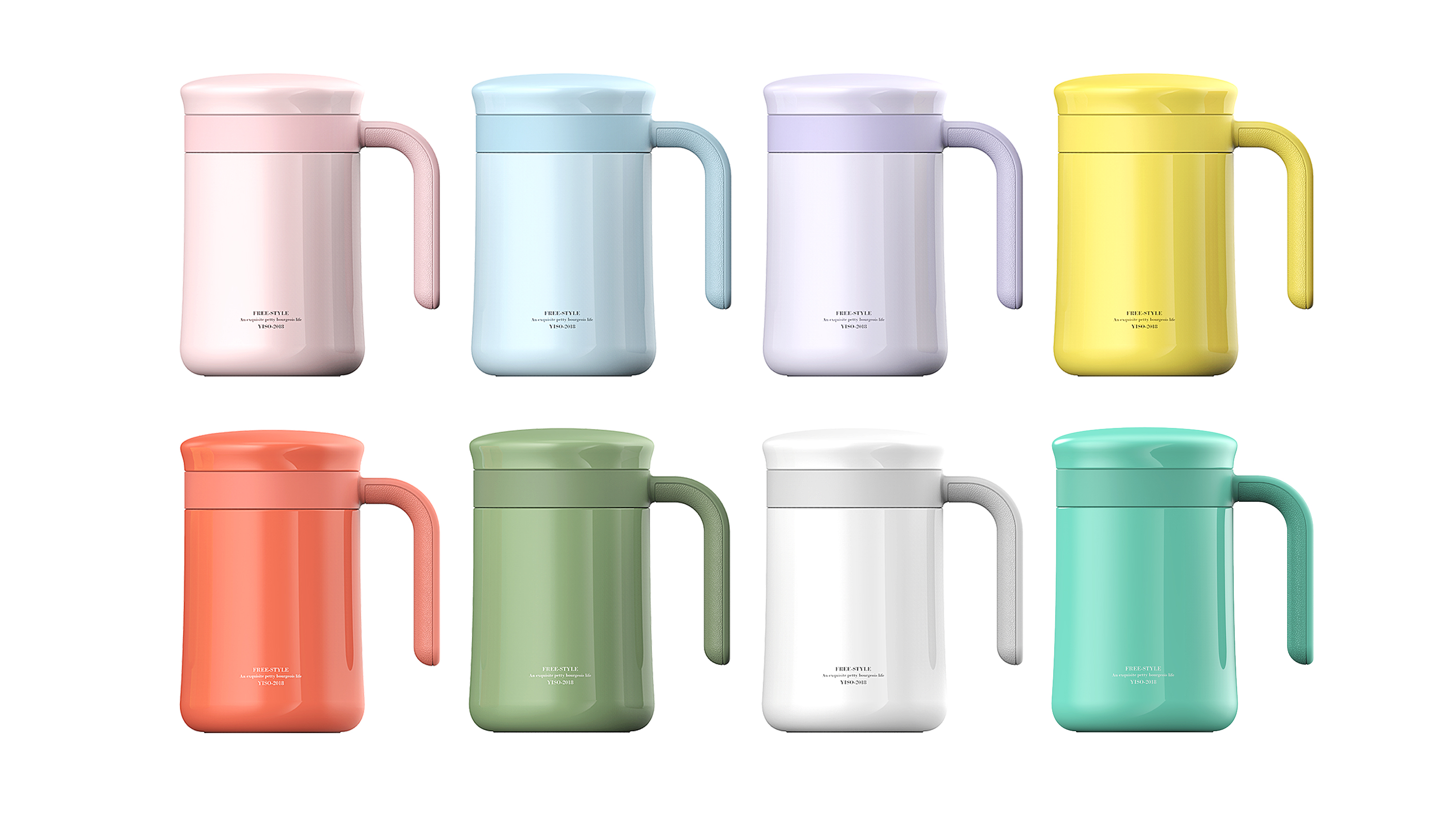 Tea making office Cup，young，Northern Europe，Millet design，Yike office Cup，