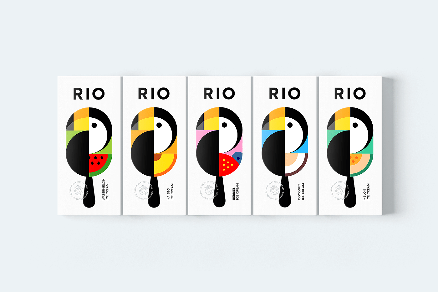 Rio ice cream，RIO ICE CREAM，Rio de Janeiro，packing，Toucan，