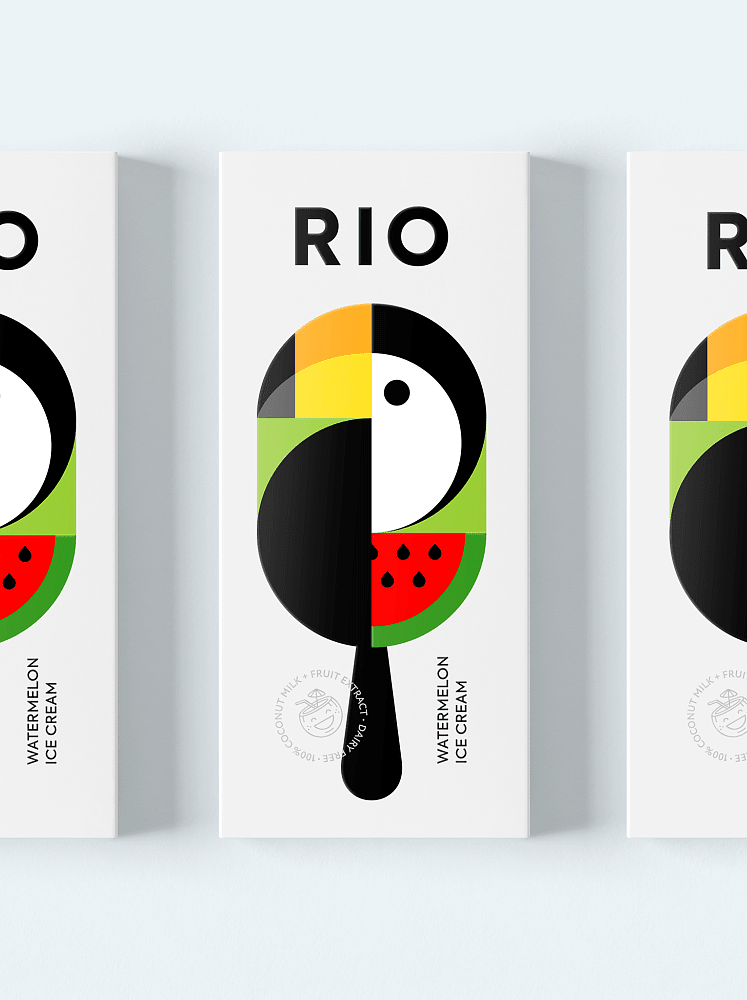 里约冰淇淋，RIO ICE CREAM，里约热内卢，包装，巨嘴鸟，