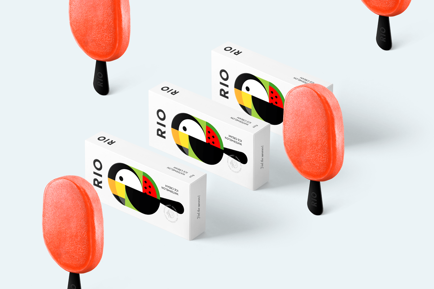 Rio ice cream，RIO ICE CREAM，Rio de Janeiro，packing，Toucan，