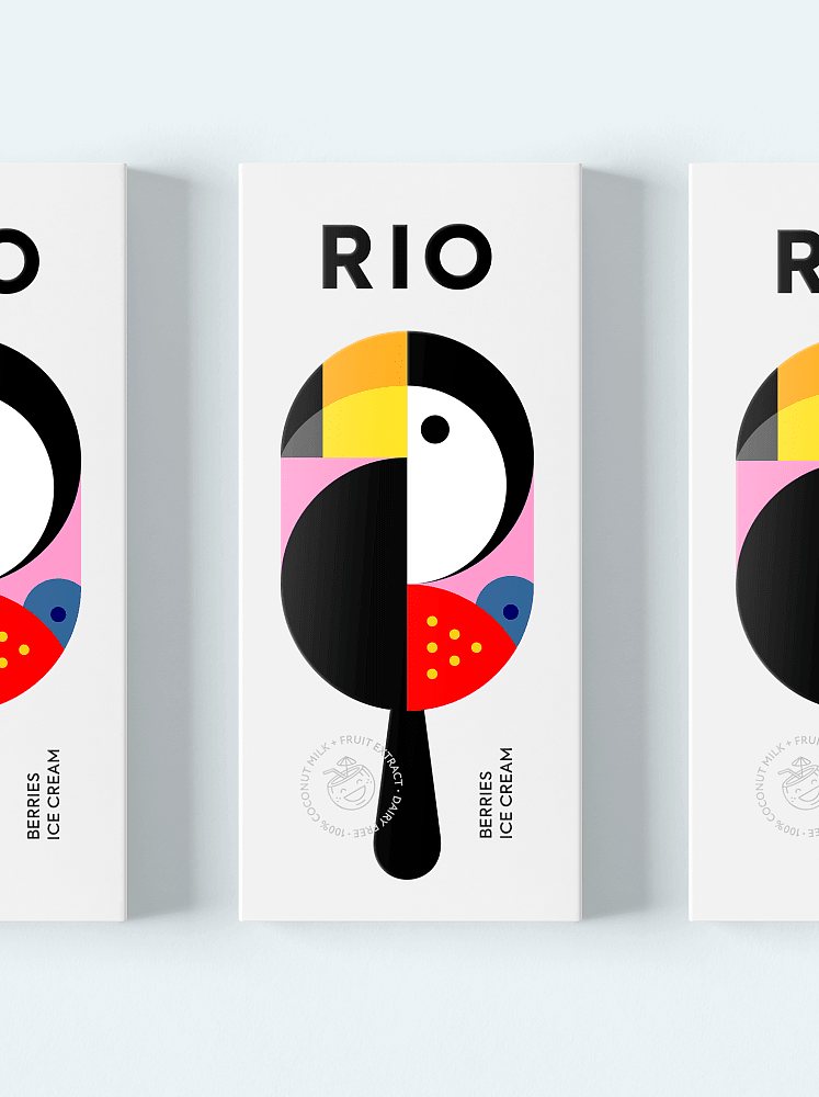 里约冰淇淋，RIO ICE CREAM，里约热内卢，包装，巨嘴鸟，