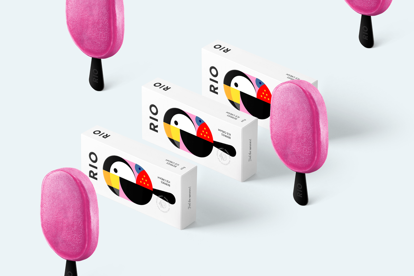 Rio ice cream，RIO ICE CREAM，Rio de Janeiro，packing，Toucan，