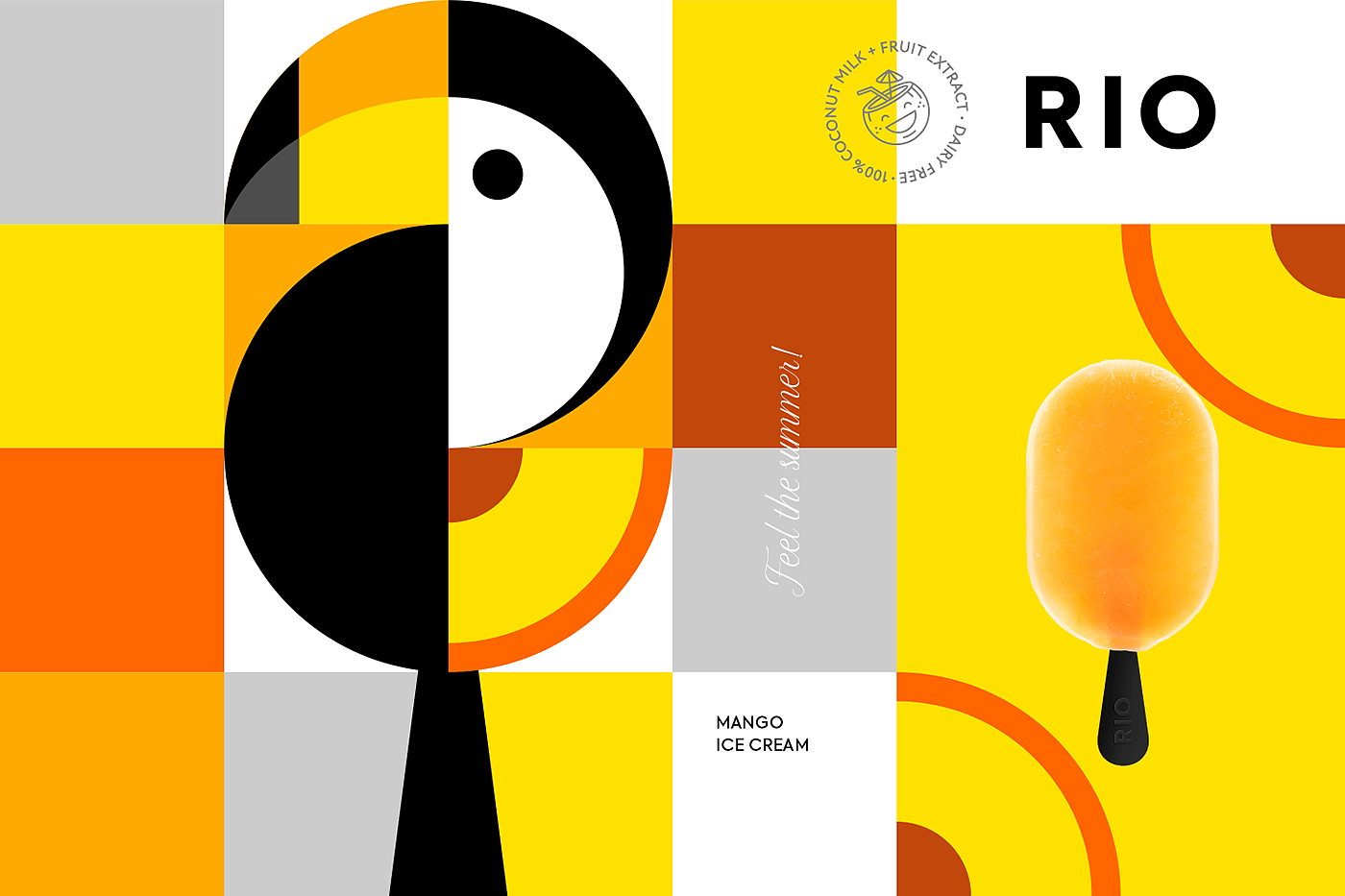 Rio ice cream，RIO ICE CREAM，Rio de Janeiro，packing，Toucan，