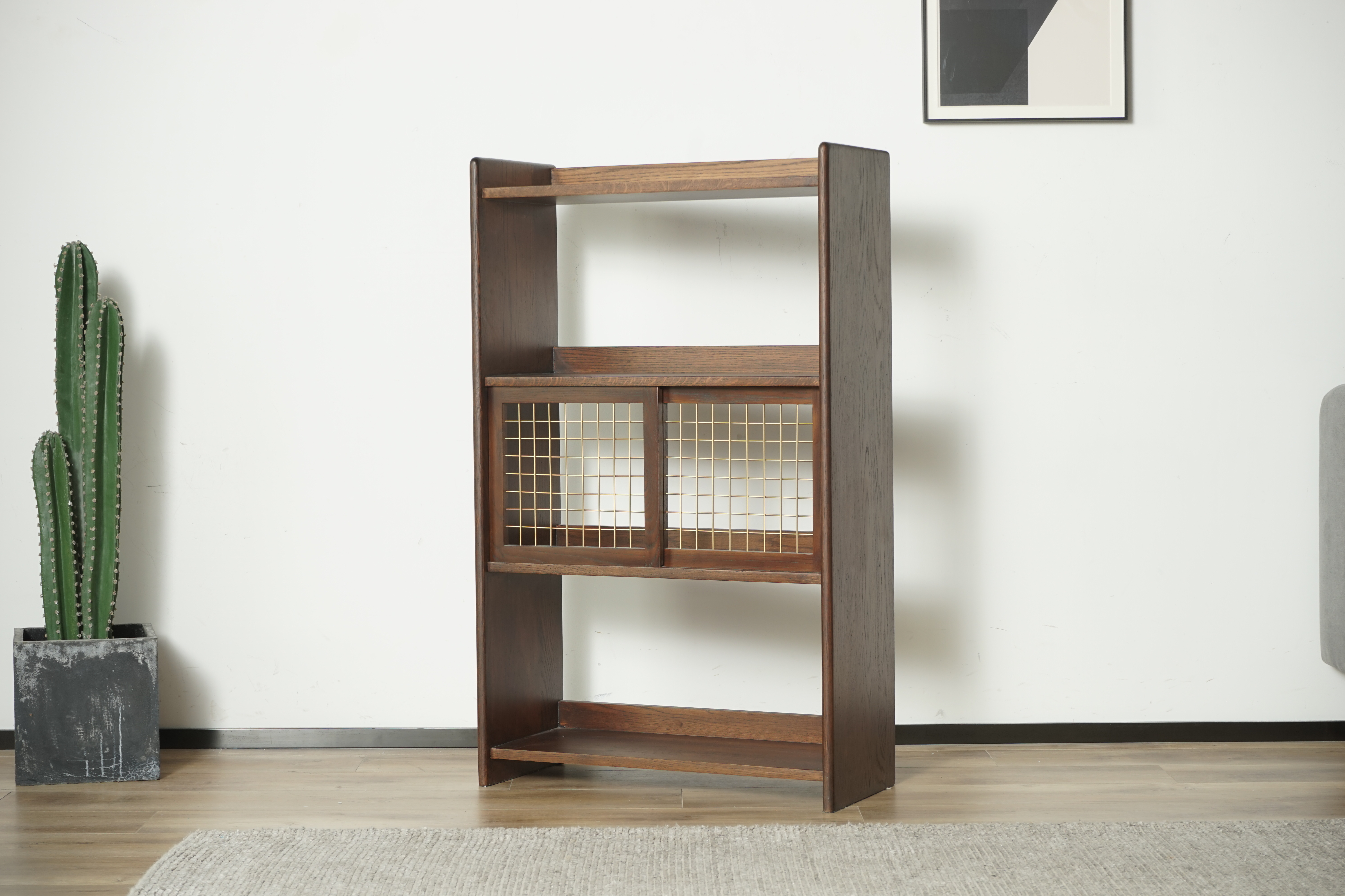 bookshelf，brass，Walnut，Living room furniture，Study，Study furniture ，