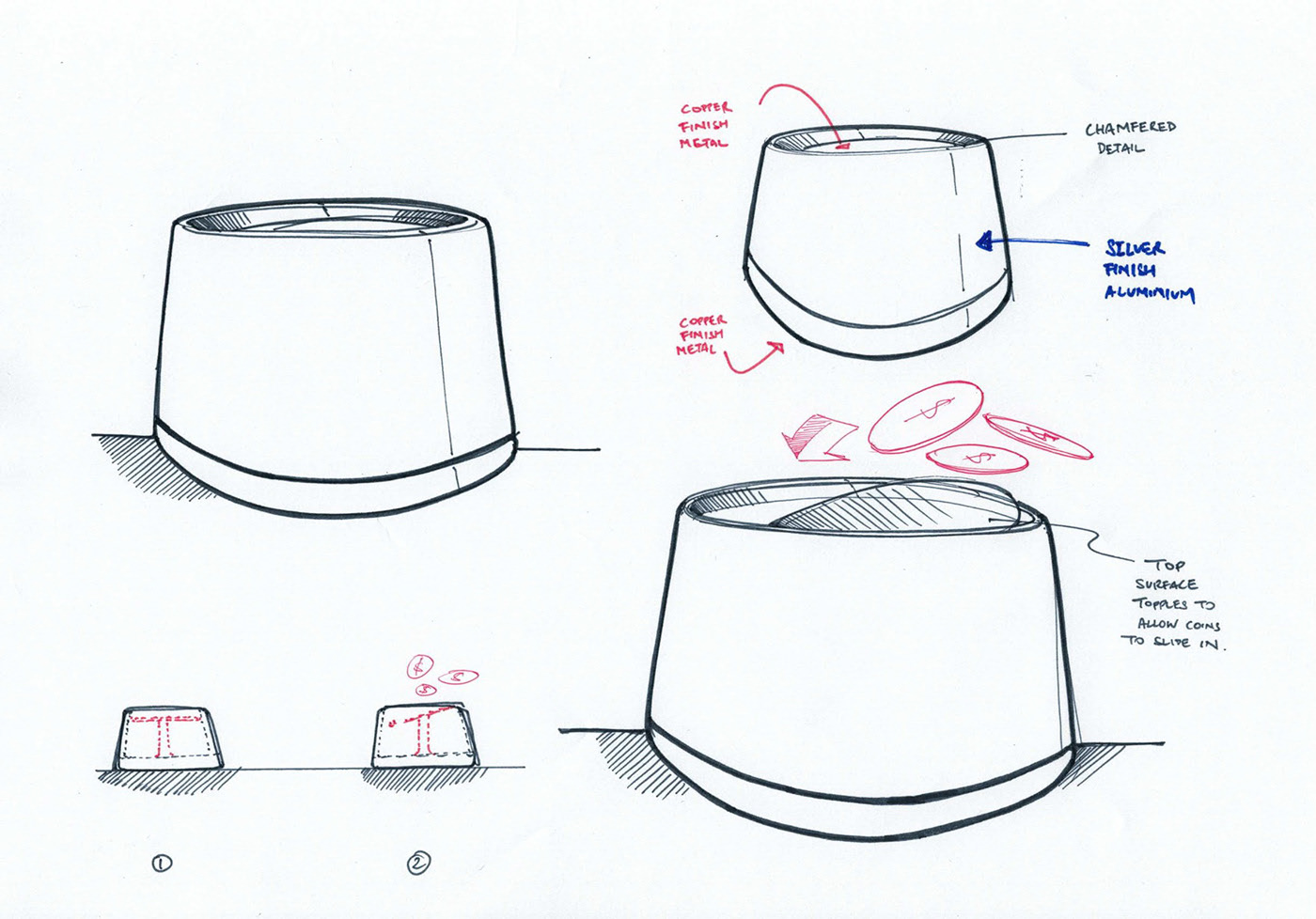 Brandon Yeo Yiliang，Clink - A，white，Money storage box，Coin，