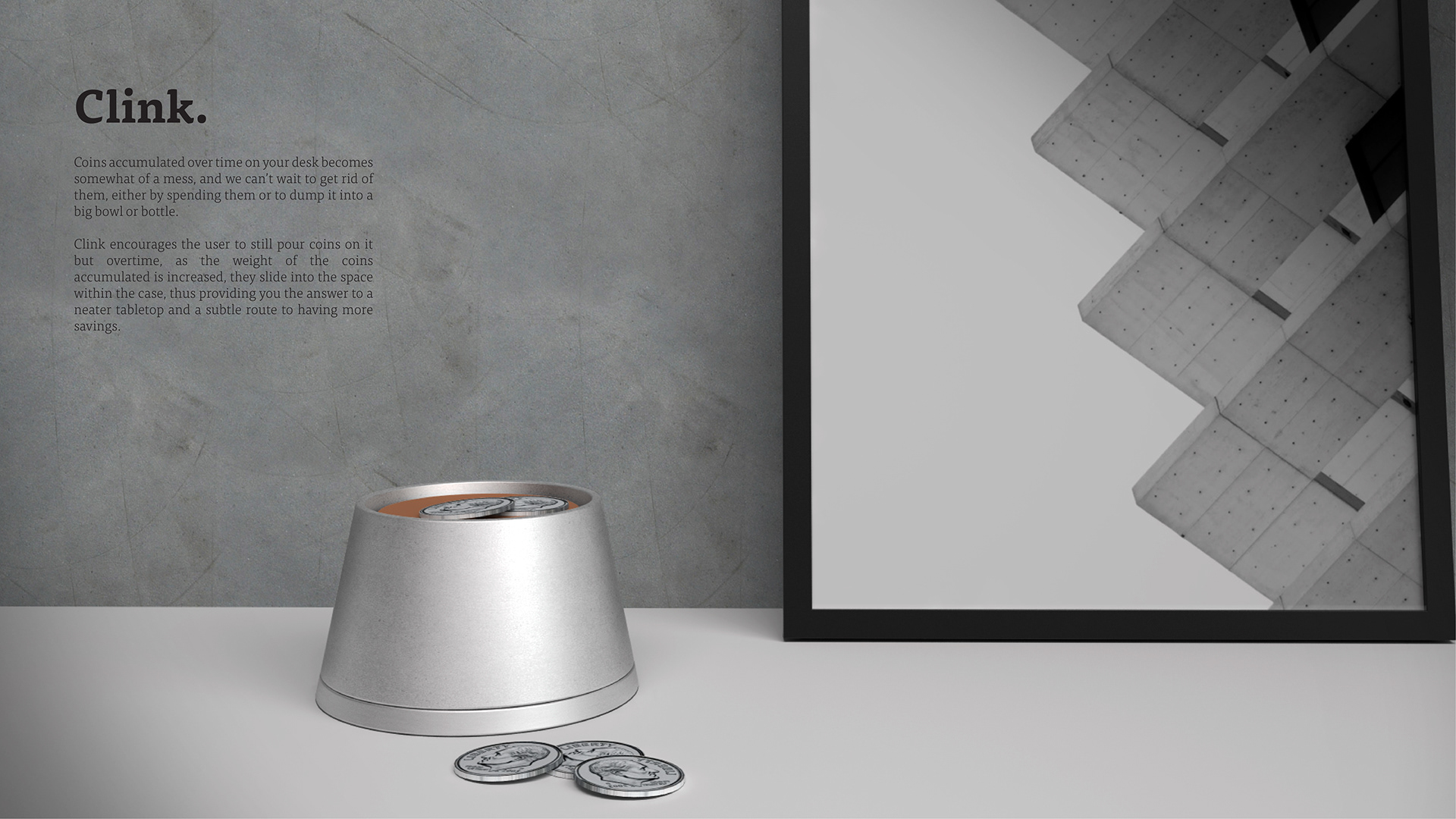 Brandon Yeo Yiliang，Clink - A，white，Money storage box，Coin，