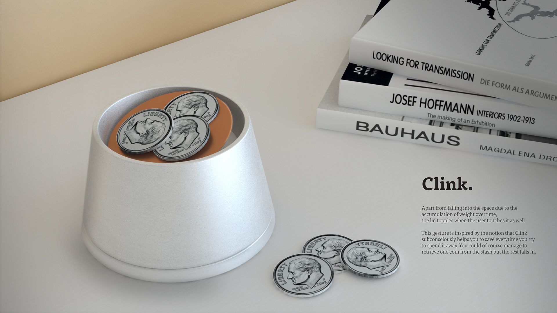 Brandon Yeo Yiliang，Clink - A，white，Money storage box，Coin，