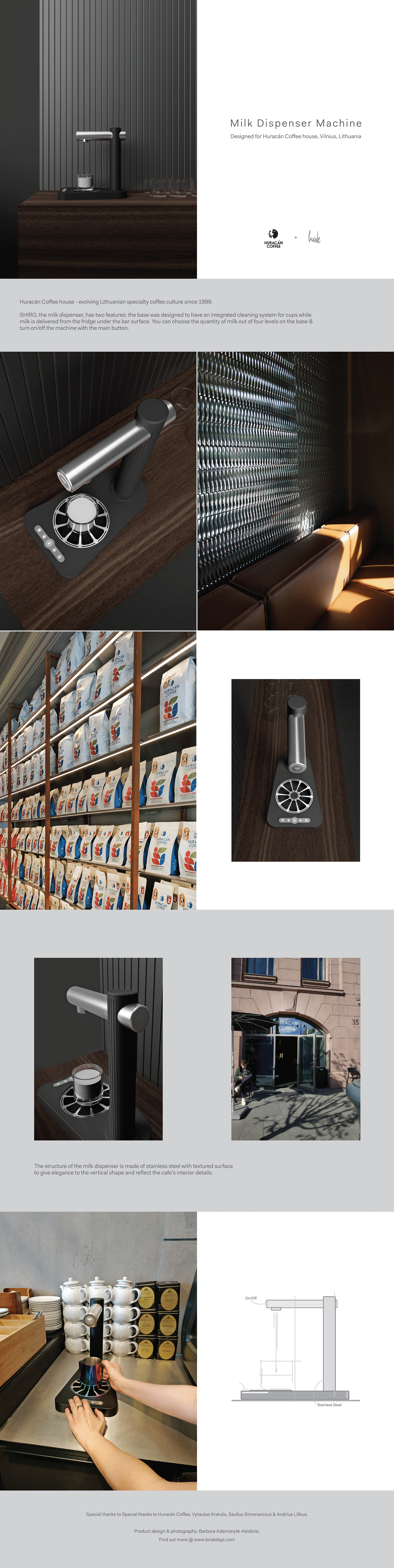 milk，Milk dispenser，black and white，