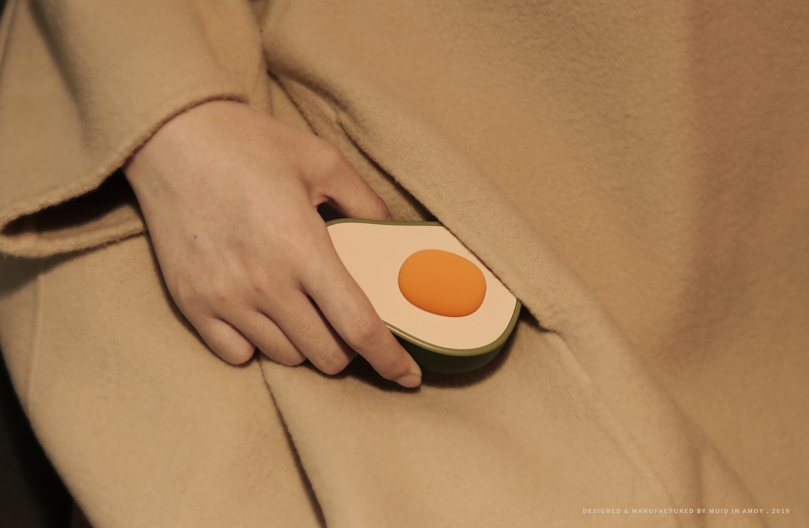 product design，industrial design，avocado，Hand warmer，original，MUID，