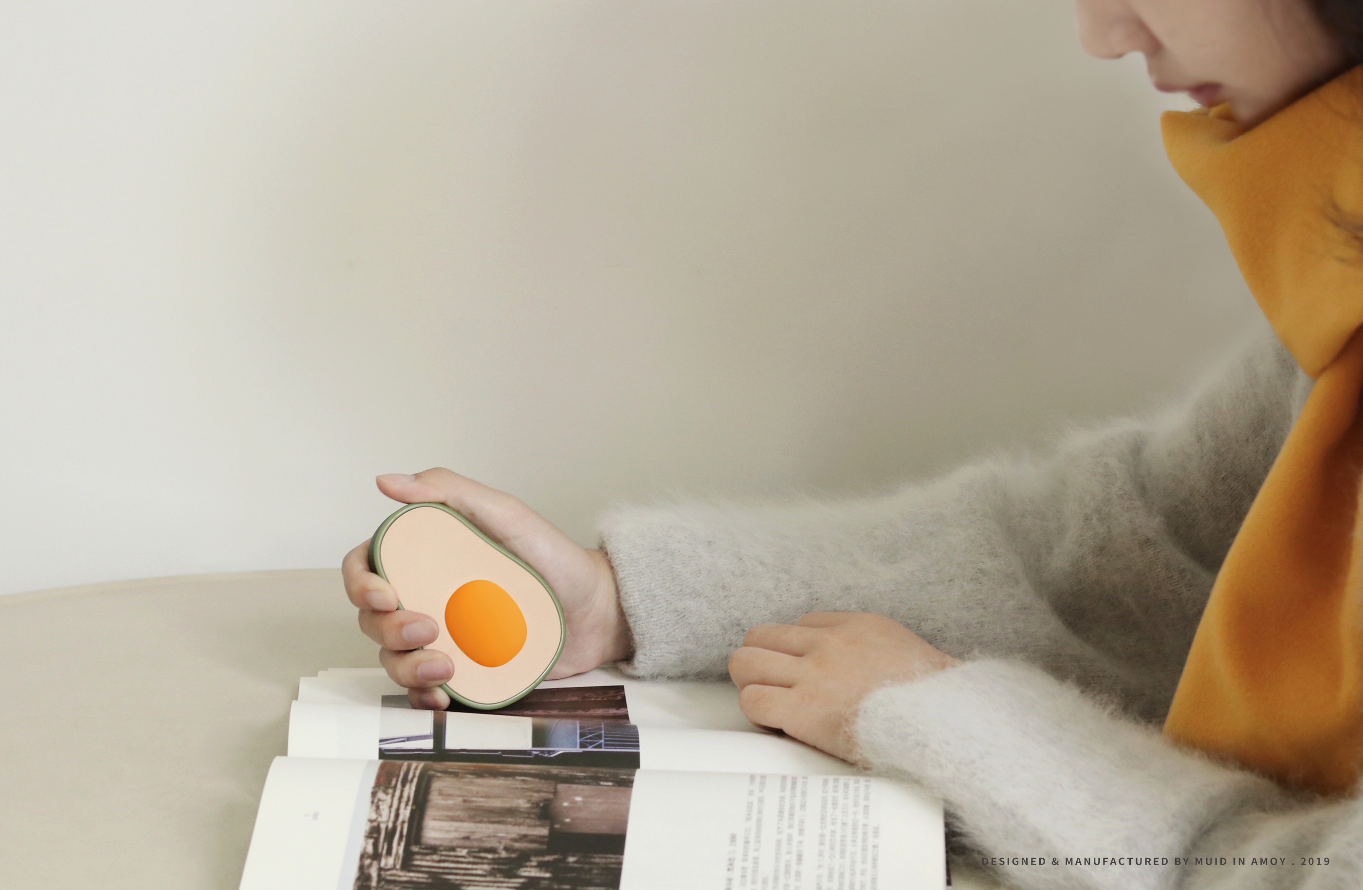 product design，industrial design，avocado，Hand warmer，original，MUID，
