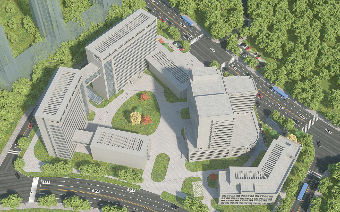 Aerial view，Rendering of renderings，3D rendering，Rendering + modeling，