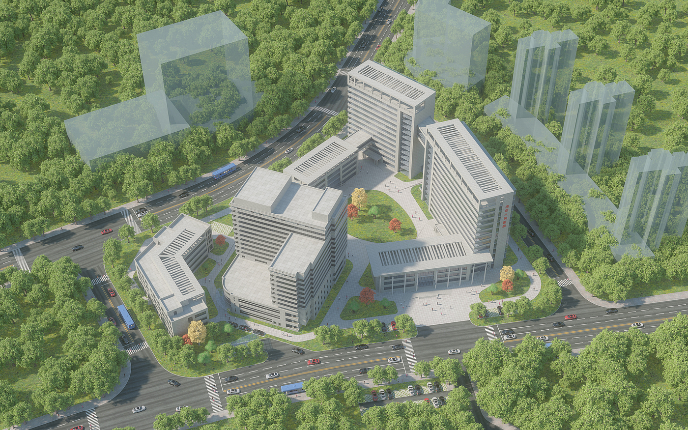 Aerial view，Rendering of renderings，3D rendering，Rendering + modeling，